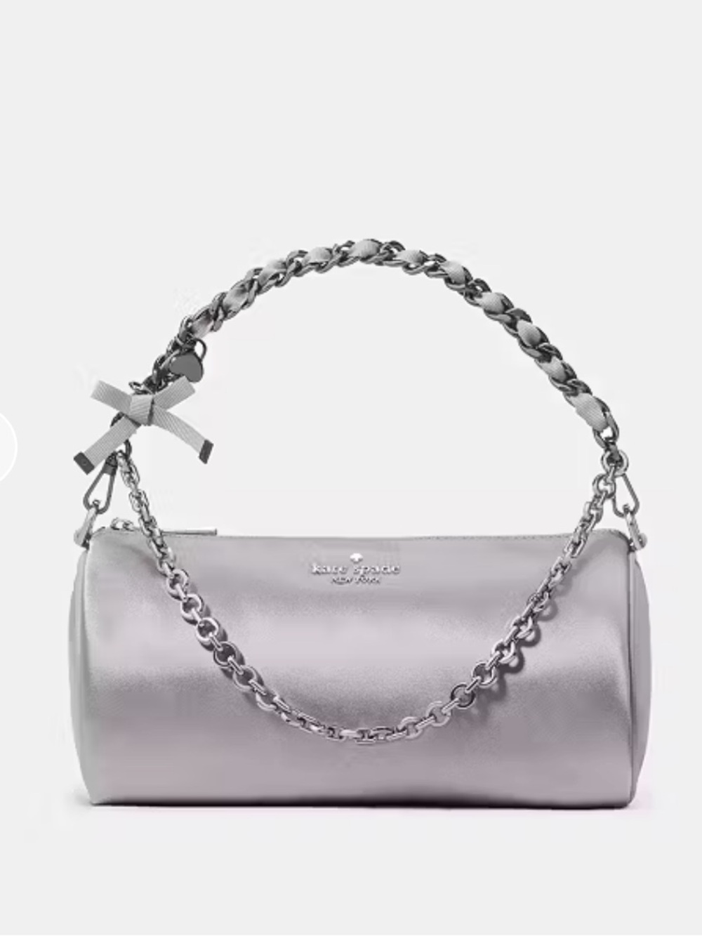 Kate Spade Roulette Mini Convertible Crossbody Bag Satin Gravel Grey KN204 NEW